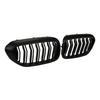 For BMW 5-series G30 Sedan/G31 Wagon 2017-2020 Pre-Facelift Matte Black Grille Car Front Hood Grill Kidney Grilles Racing Grill Dual Line