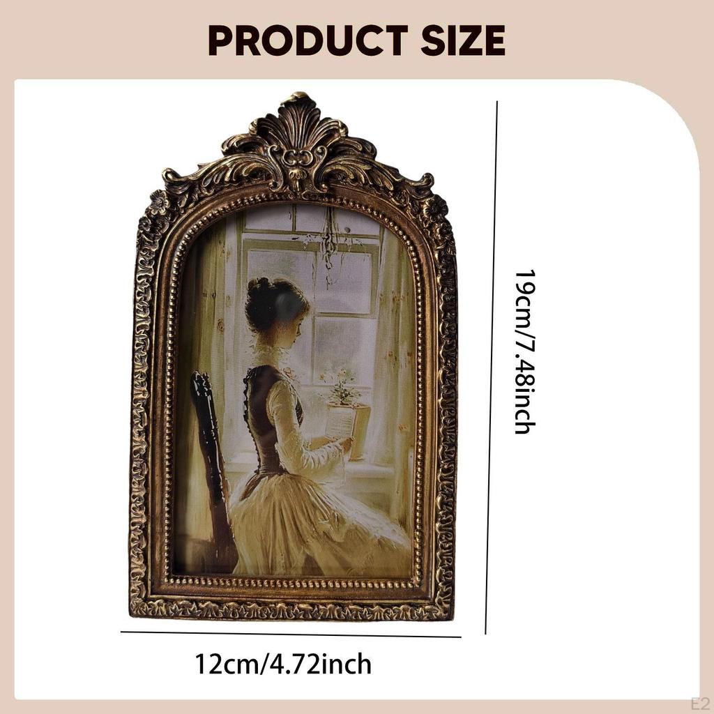 Antique Photo Decor Carved Resin European Tabletop and Wall Hanging Vintage Picture Frame for