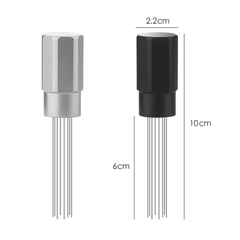 Stainless Steel Italian Espresso Wdt Tool With Magnet, 8-Needle Powder Dispersion Stirrer, Filter Cup, Coffee Pot Accessories