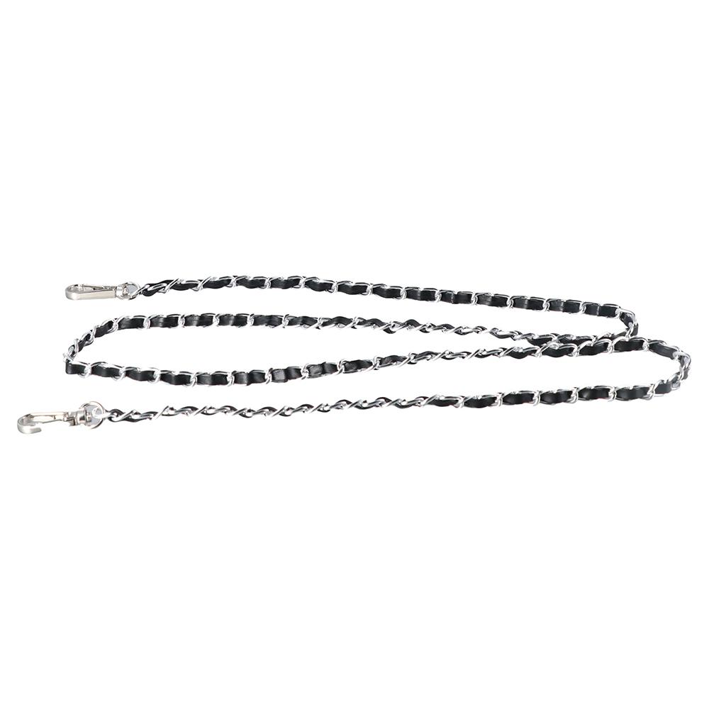 Durable Handbag Chains PU Leather Bag Chain Metal Braided Chain Bag Accessories Shoulder Bag Strap