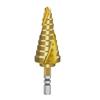 Cone Drill Step Drill Bit No Burr 6 25mm Gold Titanium Coated High Speed Steel Hole Cutter Step Cone Drill Bit Drill Wood