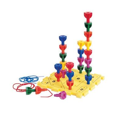 [Learning Resources] Sexkantiga Färgpinnar Lekset Regnbågspluggspel™ Aktivitetsset, Spikpinnar 5x3,2cm, Matta 22x22cm, 1 Styck, Koreanska babyprodukter