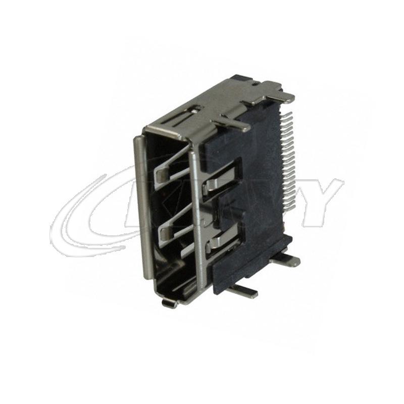 DP20 Oberflächenmontage HDMI DisplayPort Buchse, 20-Pin, Vierbeiniger Stecker.