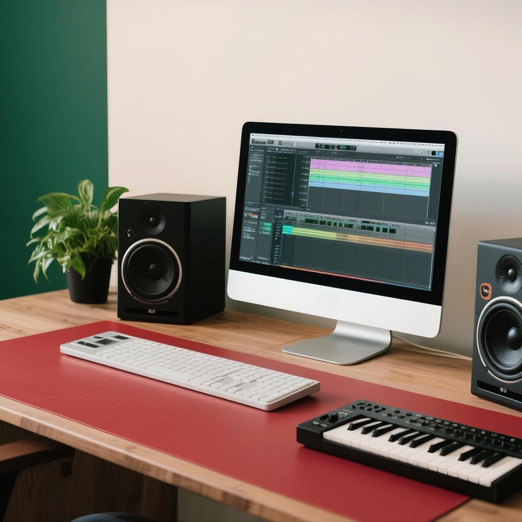 Musiin Premium PU Leather Desk Mat for Music Studios – Soft Foldable Surface with Free Coasters, Easy To Clean, Large Keyboard Pad for Work or Play