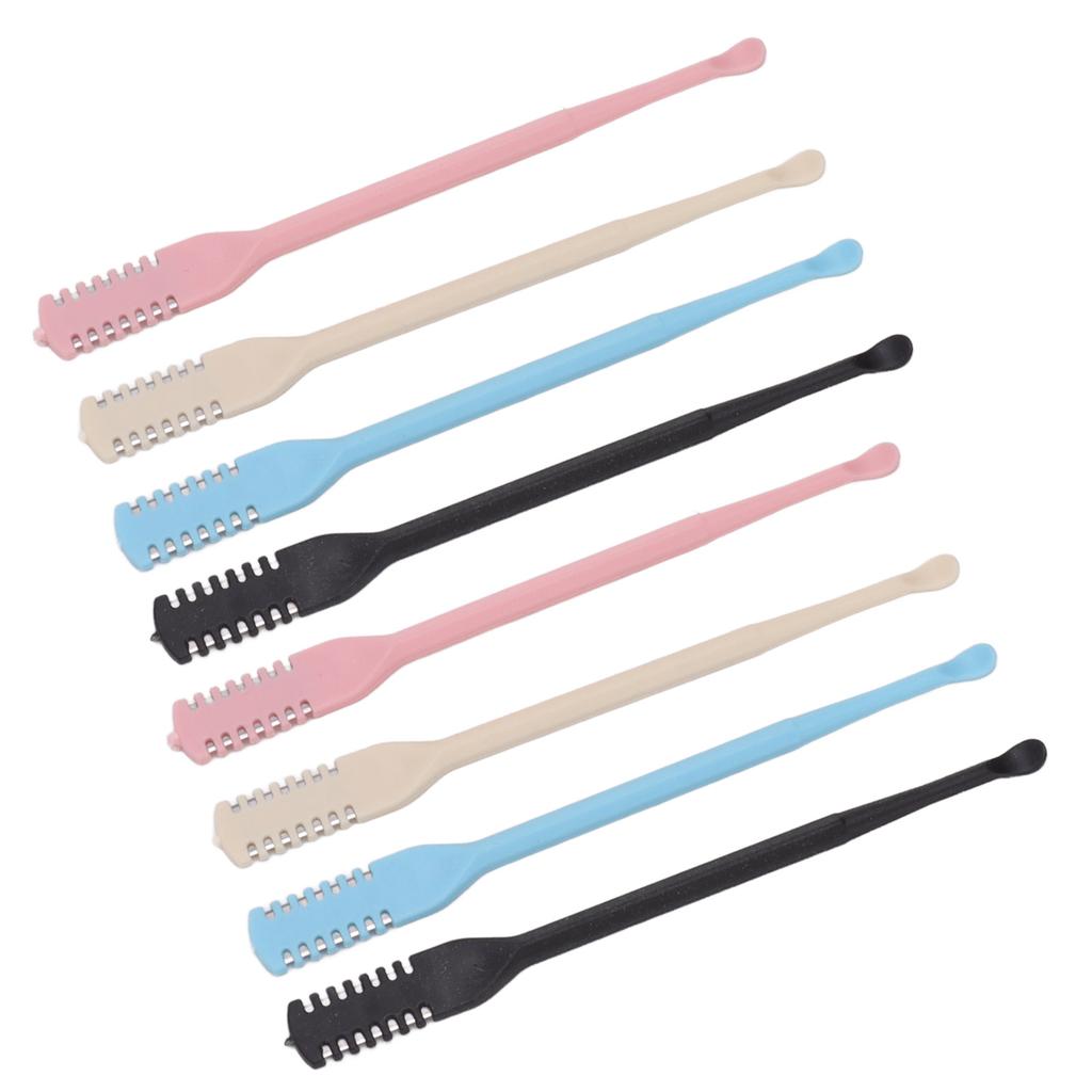 Manual Nose Hair Trimmer, 8pcs Dual Headed Nose Hair Knife and Ear Pick, Safe and Portable Trimmer for Efficient Cleaning, Preventing Growth, Ear Scoo