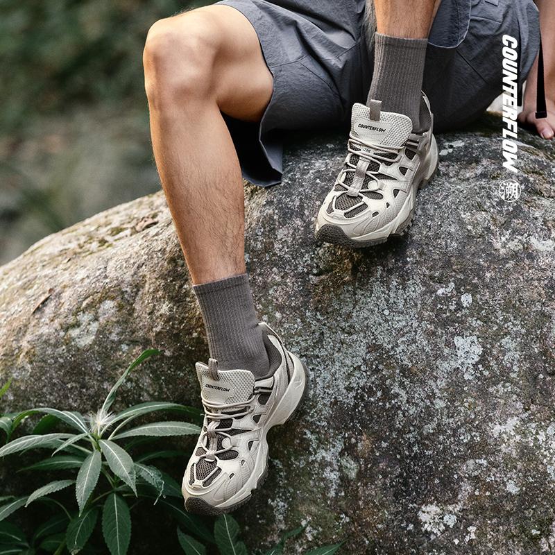 New LiNing CF Tracing Collection, Xingye Cushioning, Wear Resistant Low Top Casual Shoes Men's Gray AGLU073-2