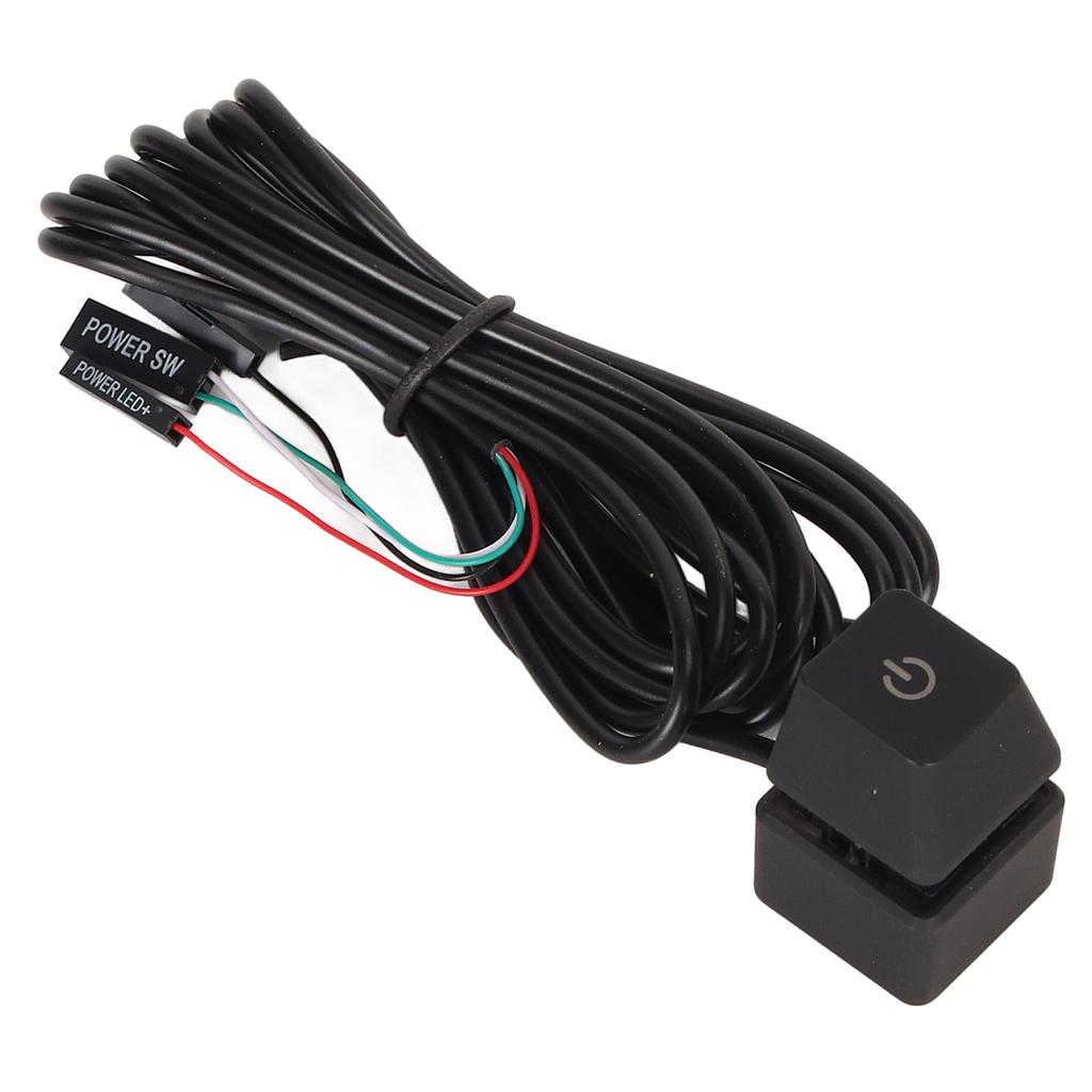 PC Power Blue Mechanical Key Backlit Plug and Play PC Power Button for Desktop Computer Gaming