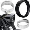 F19A 4.5'' 7" Headlight Visor Trim Rings Head Lamp Decorate Accessories Motorcycle Headlamp Frenched Rings