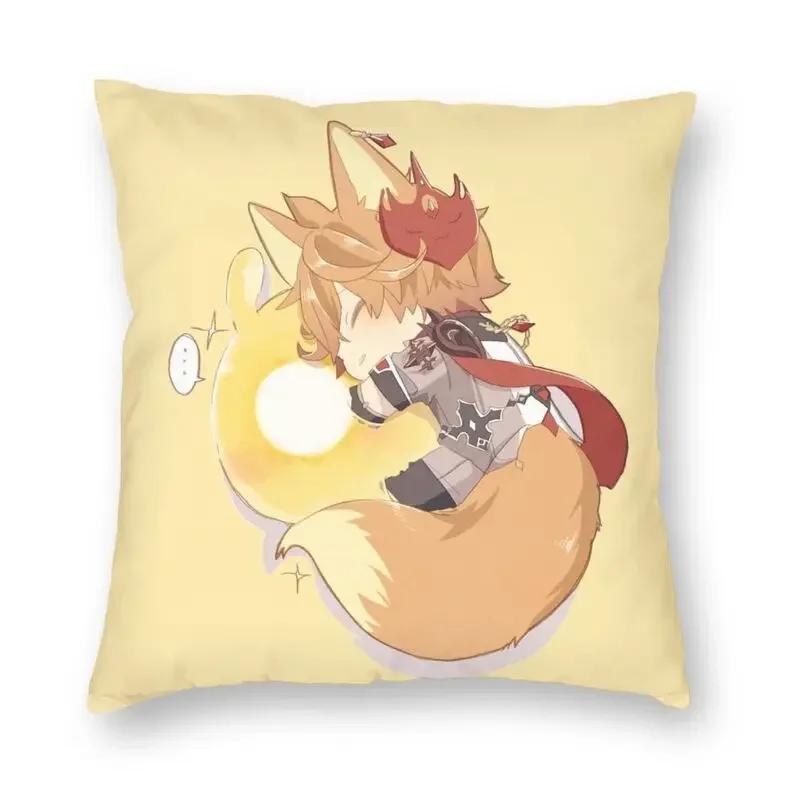 Tartaglia Childe Genshin Impact Чехол для подушки Диванная декорация Аниме Игра Квадратный бросок Подушка Чехол Модная наволочка Полиэстер 30x30cm 980₽