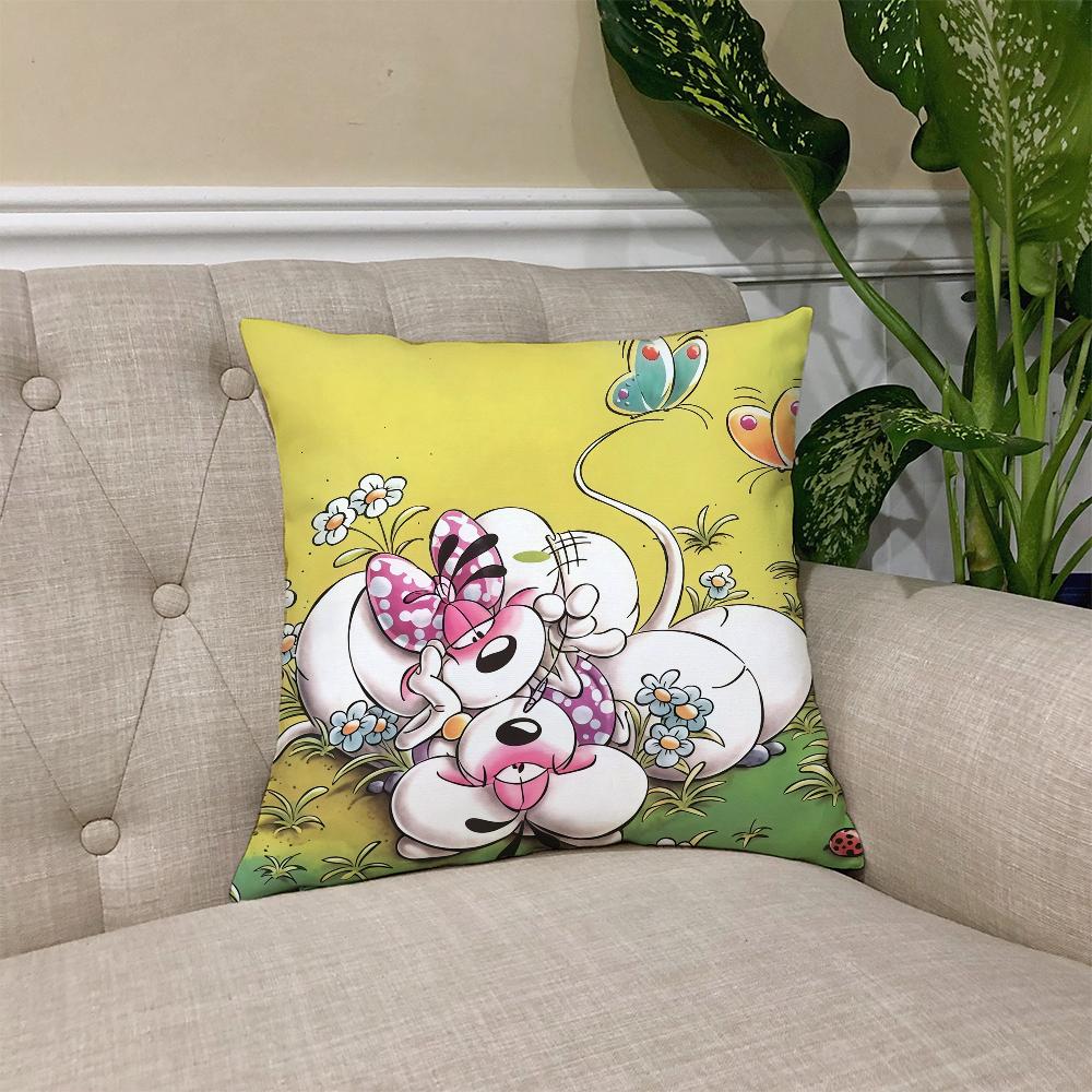 

Cartoon D-Diddl Rat cushion cover Square Sofa Cushion Cover Casual Skin-Friendly Comfortable Pillow Cover 30cmx30cm