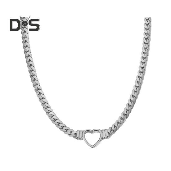 

Унисекс ожерелье браслет золотистого цвета полое сердце кулон регулируемый пара ювелирные изделия кубинский полированный блеск взрослые ежедневные клубные украшения серебряный