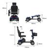 Sweetrich MAX PLUS Blue/Red Steel Frame, 300W Motor, 20Ah Battery, Max Speed 6 km/h, Four-Wheel Urban Commuter Scooter
