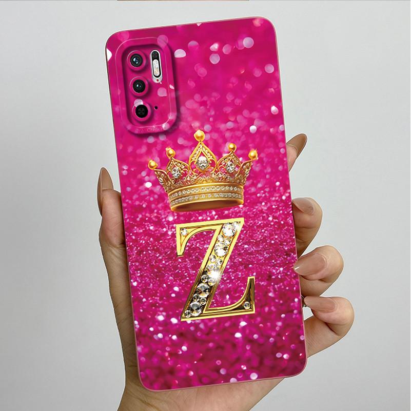 For Redmi Note 10 5G Note 10T 5G Fashion Initial Letter Couple Phone Case Redmi Note10 5G 10T Soft Silicone TPU Protective Case