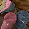 Embroidery Embroidery Bow Baseball Cap Cotton Sun Hat Simple Bowknot Baseball Hat  Outdoor