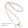 New Women Necklace Handmade Braided 2mm Thin Rope Collar Gold Color Water Droplet Beach Leisure Neck Accessories Gift For Her