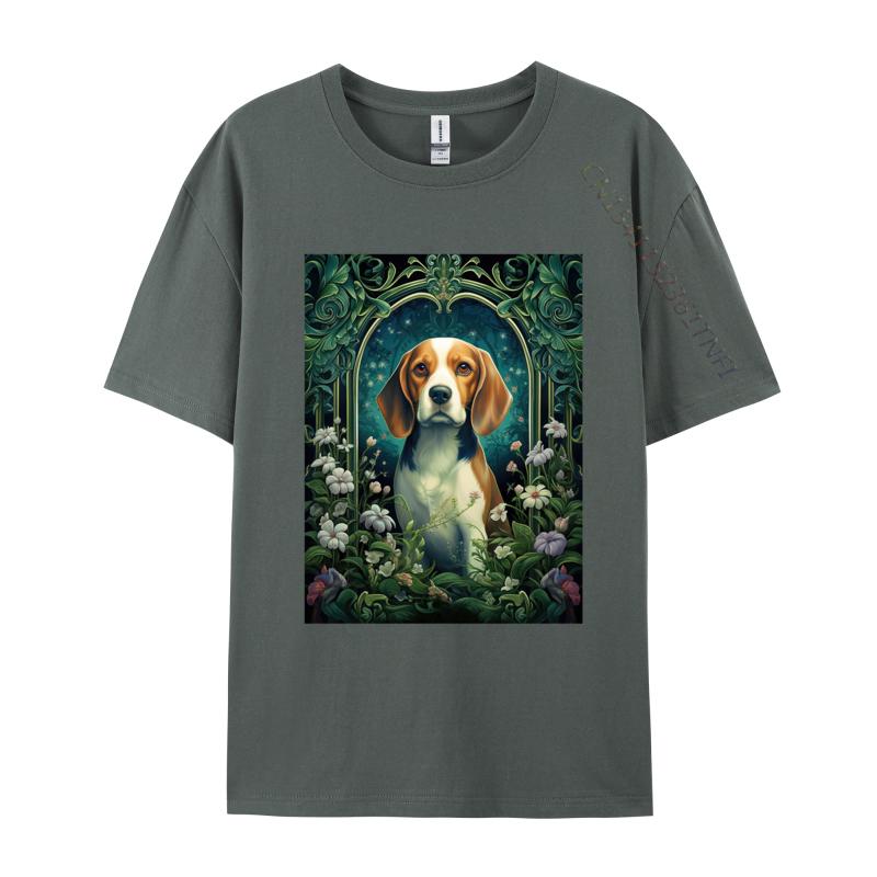 Beagle Dog In Vintage Tshirt Male Tops Print Tees Custom Tees Red And Black Graphic T Shirt Drop Shipping
