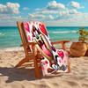 Personalized customized proof beach towel with Taz-Mania pattern - soft, absorbent,quick-drying,perfect swimming,camping&bathing