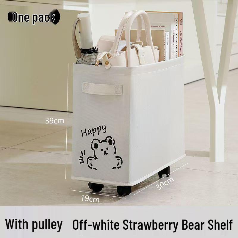 

Movable Desk Cart with Wheels: Under-Desk Storage, Workstation, Bag Holder, and Dorm Floor Basket
