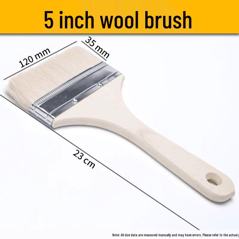 Traceless Soft Lamb Wool and Bristle Brush for Baking, Paint Coating, and Barbecue