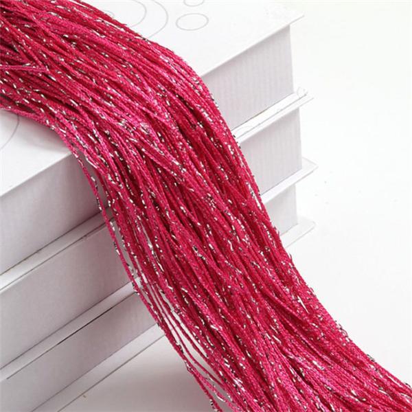Luxury Glitter String Door Curtain Beads Room Dividers Beaded Fringe Polyester Fabric Shiny Tassel Line Curtains Window Panel Valance Wedding DIY