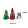 Christmas Tree Decor Tabletop 3 Pieces Festive Decoration Holiday Desktop Ornament For Home Office Living Room Bedroom Mantel