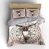 Goat Skull Pentagram Bedding Set Bedding set (1 duvet cover, 2 pillowcases, duvet not included)