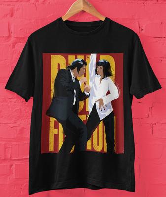 Pulp Fiction Artwork T-Shirt, Twist Contest, Tarantino Film Tee Sommer Herren und Damen Locker und Atmungsaktiv T-Shirt Top