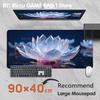 PC peripherals Anime vivid glass flower Mouse pad Desk XXL 400x800x2mm Gamer Keyboard Laptop Carpet Esports Non-slip rubber mat