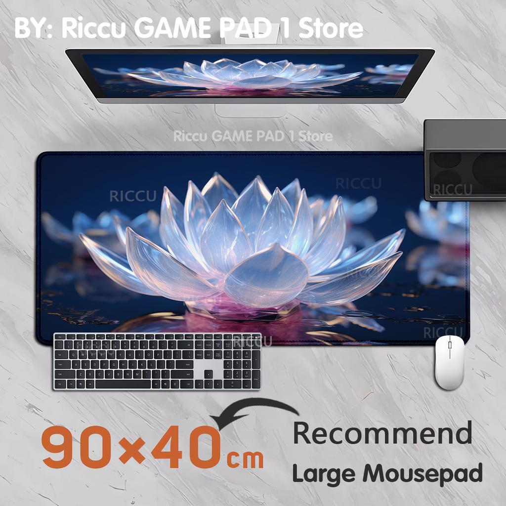 PC peripherals Anime vivid glass flower Mouse pad Desk XXL 400x800x2mm Gamer Keyboard Laptop Carpet Esports Non-slip rubber mat