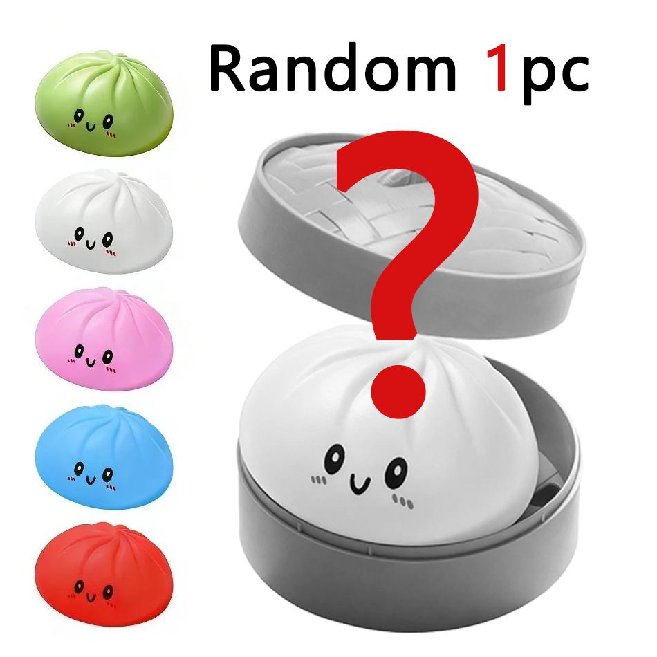 1-12Pcs Colorful Dumpling Slow Rebound Soft Pinch Decompression Kawaii Squeeze Office Desk Decor Home Office Desktop Ornaments