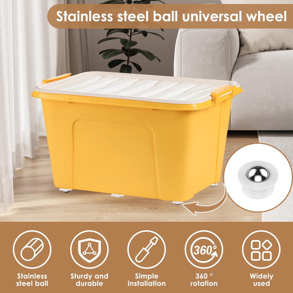 20PCS Mini Caster Wheel 360° Rotatable Universal Wheel Ball Transfer Bearing Roller for Home Storage Box Trash Can