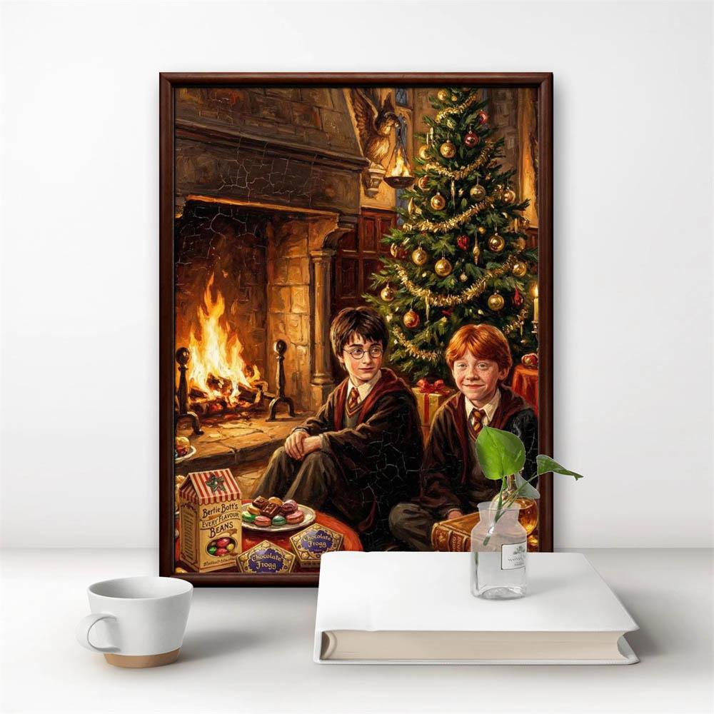 2026 New Harry Potter Christmas Castle 5D Diamond Painting Art Magical Alphabet Witch House Cross Stitch Mosaic Home Decor