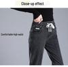 2024 Damen Haremsjeans mit hoher Taille und warmer Passform - Herbst/Winter Hose mit elastischer Taille und lockerer Passform