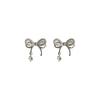 Bow-knot Stud Earrings Female Fashion Chic Earring Sweet Girl Women Jewelry Double Bow Earrings