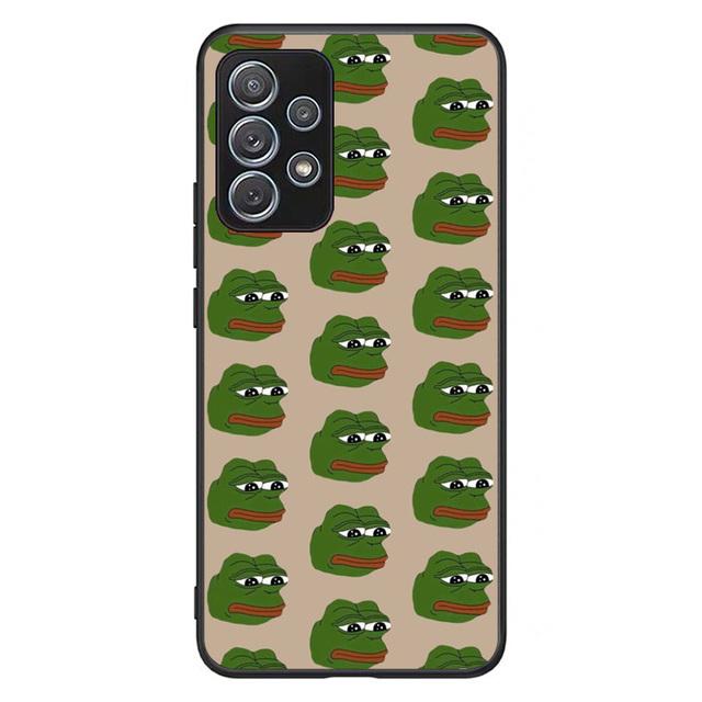 Trauriger Frosch Pepe Meme Muster Handyhülle für Samsung Galaxy A03s A10 A20 A21s A31 A40 A41 A42 A50 A51 A52 A70 A71 A72 A32 A82