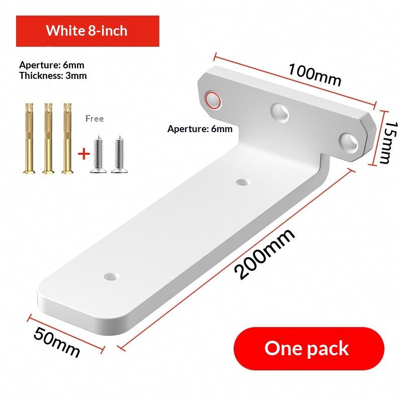 1 Set 6mm L-shape Partition Support Brackets Wall Mount Fixed Rack With Screw Heavy Duty Shelf Brackets Industrial Metal Bracket