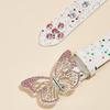 Western Shinning Buckle Belt Butterfly Adjustable Buckle Belt for Skirt Jeans