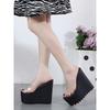 Fashion 16CM Summer Fashion PVC Jelly Wedges Platform Women's Slippers Sandals Casual Shoes