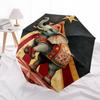 1pc Circus Elephant Automatic Folding Umbrella - Windproof Compact Travel Umbrella with Auto Open/Close, 8-Rib Heavy-Duty Shaft for Women/Men A049