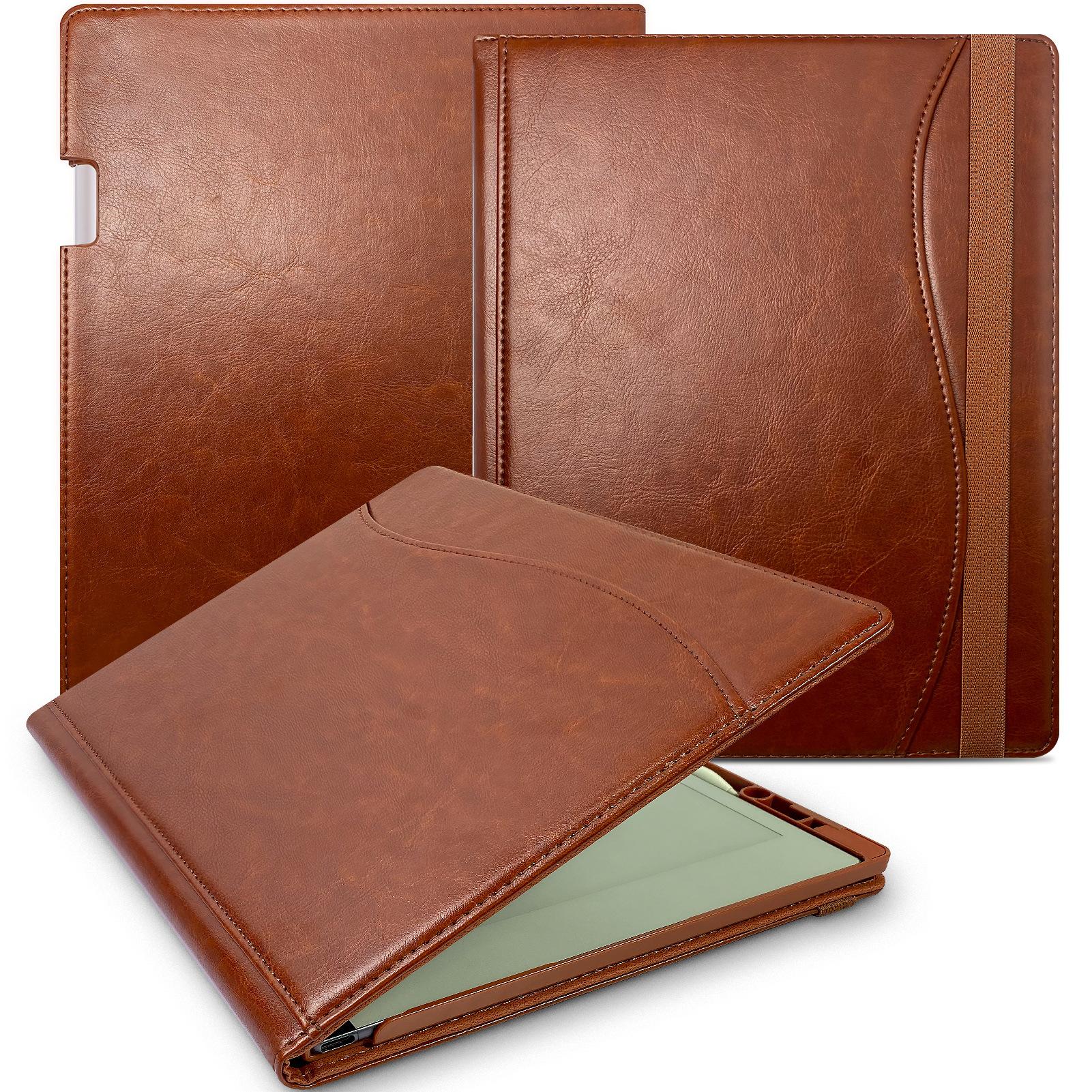 

For Remarkable Paper Pro Case Card Slots Stand PC+PU Leather E-Reader Cover with Pen Holder A