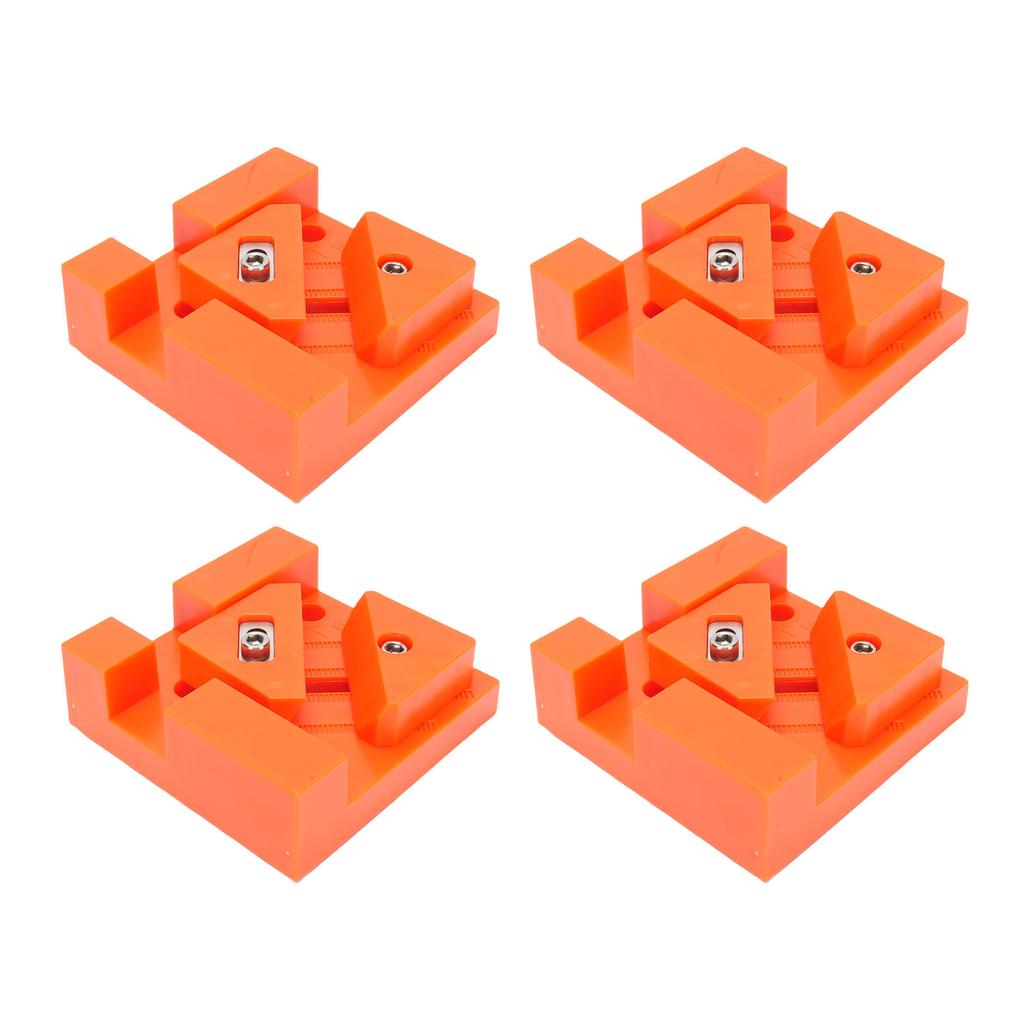 4Pcs Woodworking Box Clamps Squares 90 Degree Right Angle Adjustable Stainless Steel Corner Clamping Tool Orange