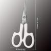 1pc Ergonomic White Handled Stainless Steel Embroidery Scissors | Bent Tip for Precision Cutting, Ideal for Sewing and Crafting Accessories