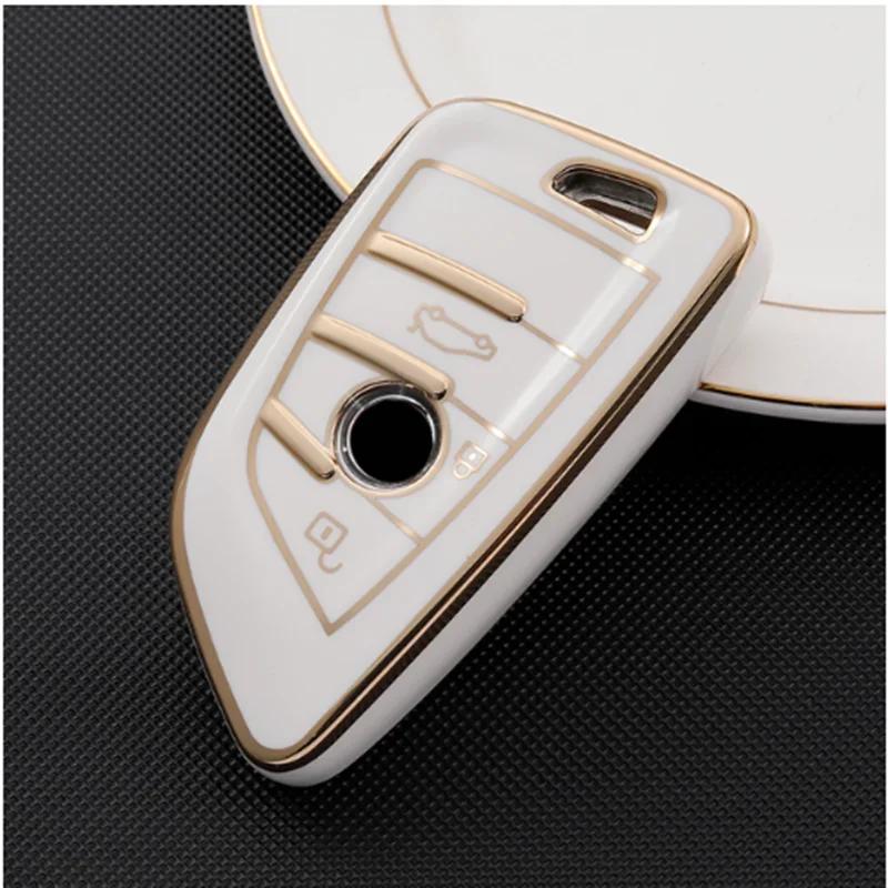 Car Key Case Cover Shell Fob For BMW X1 X3 X5 X6 X7 1 3 5 6 7 Series G11 G20 G30 F15 F16 G01 G02 F48 Accessories TPU