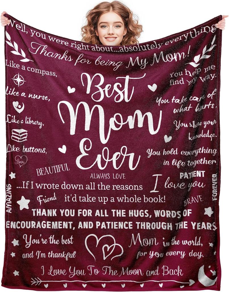 Soft Flannel Throw Blanket for Mom  Perfect Gift for Mothers Day Birthday Christmas   x