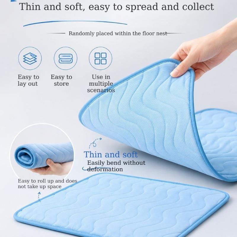 Ice Silk Pets Cooling Mat Summer Cool Dogs Cats Sleeping Pad Breathable Anti-slip Puppy Cushion for Floor Cage Sofa Car Travel