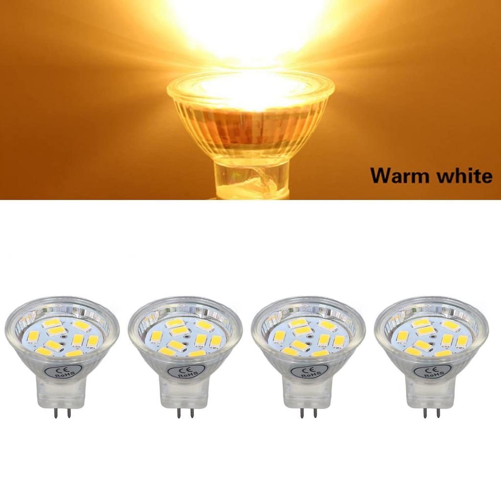 MR11 LED Bulb 3W 300lm MR11 Bulb 4-Pack for Spotlight Landscape Lamps, Stable Operation, Rigorously Tested, Suitable for Various Lamp Types (Warm