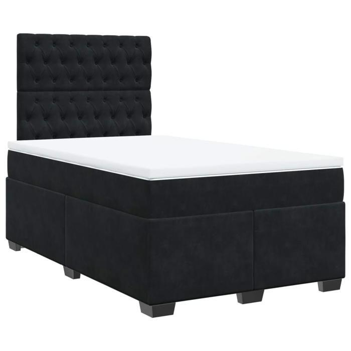 Maison Exclusive - Lattenrost mit schwarzer Matratze 120x190 cm Samt