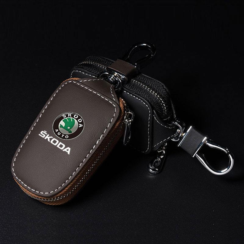 Vhnws1 Autoschlüsselhalter Schlüsselanhänger Organizer Geldbörse für Schlüssel Schlüsseletui Für Skoda octavia 3 2 superb 3 kodiaq Superb Fabia Kamiq Karoq Zubehör