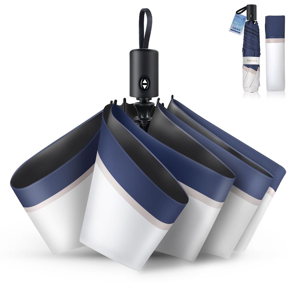 Sun Umbrella with UV Heat Automatic for 2025 Made with Reflective Cooling Material and JIS Folding 6 UV Heatstroke Sun Windproof and Suitable for Sun