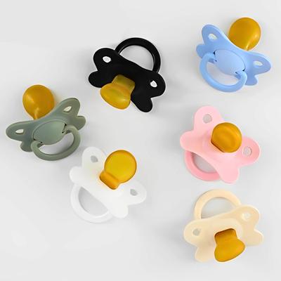 Newborn Soother Food Grade Silicone Baby Nipple with Handle Infant Baby Dummy Pacifier Butterfly Shape Soother Pacifiers